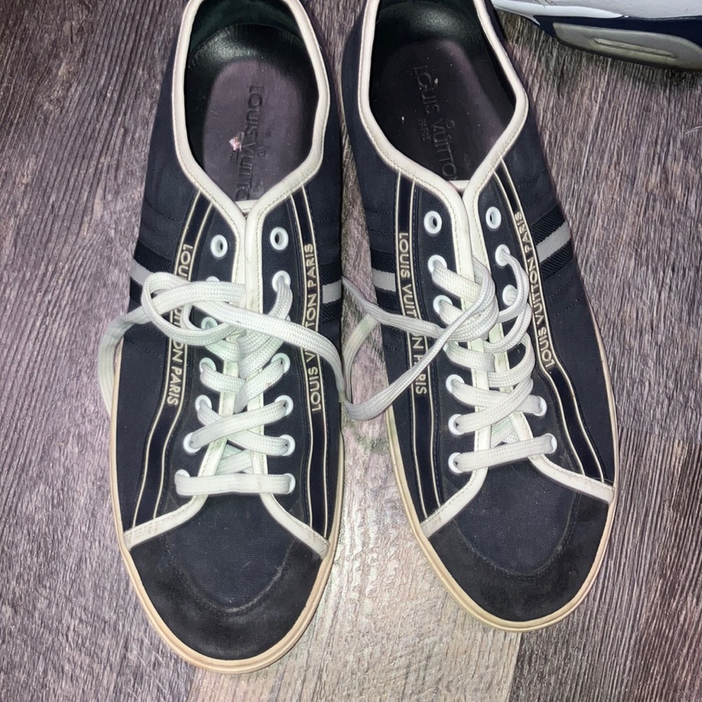 Louis Vuitton Blue and  White Sneakers Classic Design